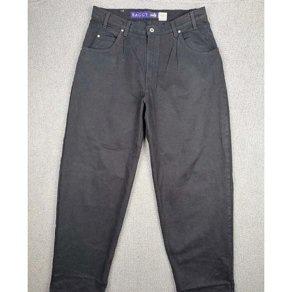 Vintage Levis SilverTab Jeans Mens 36x34 Black Made in USA Baggy 90s